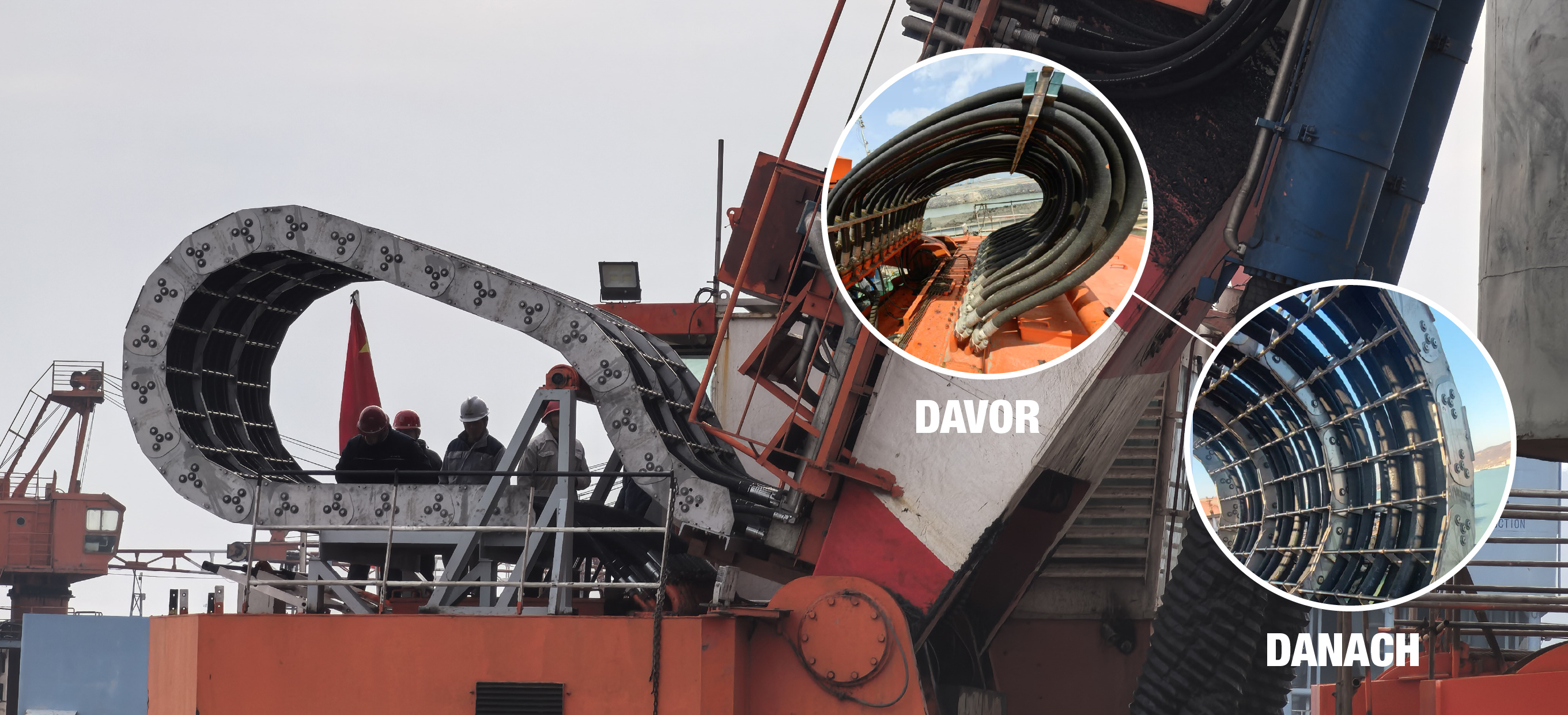 Backhoe Dredger Energieführungsketten aus Stahl